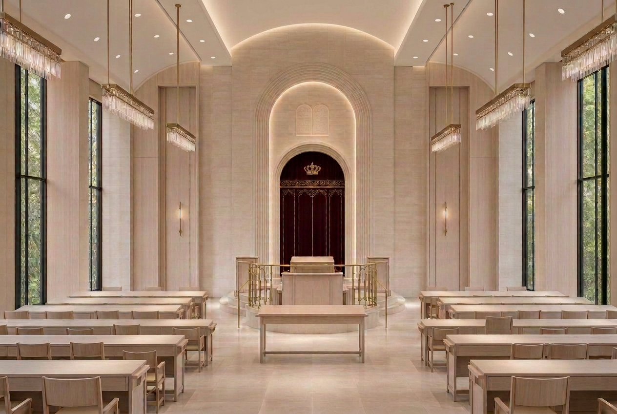 Congregation Sanctuary — commercial interior in Borough Park, Brooklyn, New York