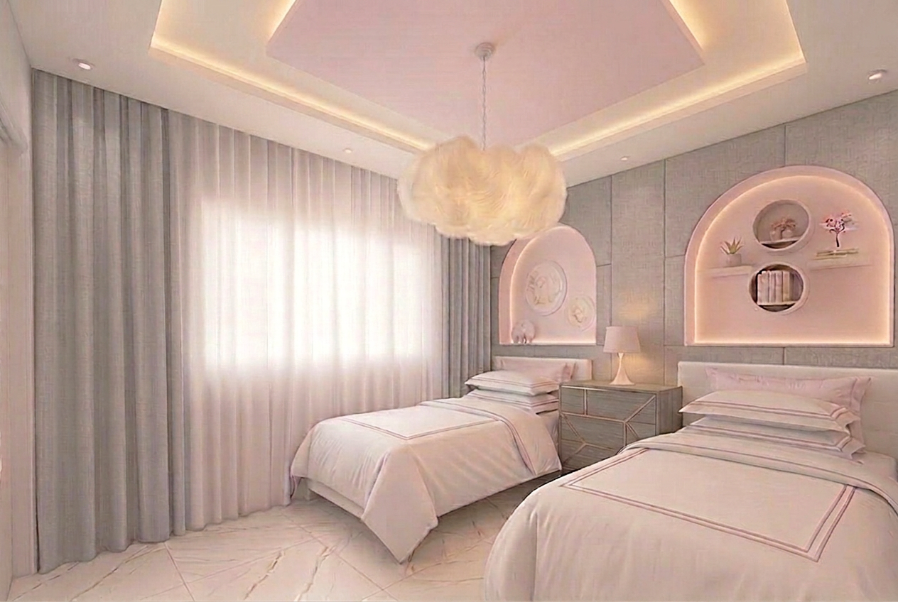 Blush Arch Room — residential interior in Brooklyn, New York
