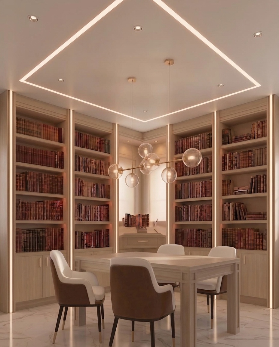Fielding Library & Study — residential interior in Lakewood, New Jersey